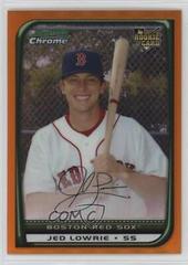 Jed Lowrie [Orange Refractor] #193 Baseball Cards 2008 Bowman Chrome Prices