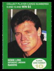 Howie Long [Rules on Back] Football Cards 1990 British Petroleum Prices