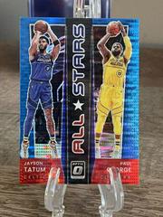 Jayson Tatum, Paul George [Blue Pulsar] #4 Basketball Cards 2021 Panini Donruss Optic All Stars Prices