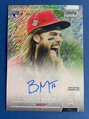 Brandon Marsh [Shimmer] Baseball Cards 2022 Stadium Club Chrome Autographs Prices