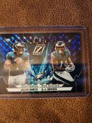 Jalen Hurts , A. J. Brown [Blue] Football Cards 2022 Panini Zenith Thunder and Lightning Prices