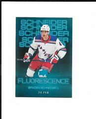 Braden Schneider [Blue] #F-19 Hockey Cards 2022 Upper Deck Fluorescence Prices