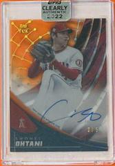 Shohei Ohtani [Orange] #TEK-SO Baseball Cards 2022 Topps Clearly Authentic Tek Autographs Prices