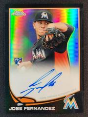 Jose Fernandez [Black Refractor] Baseball Cards 2013 Topps Chrome Rookie Autograph Prices