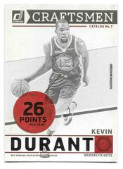 Kevin Durant #15 Basketball Cards 2019 Panini Donruss Craftsmen Prices
