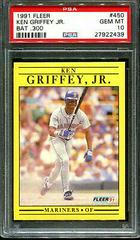 Ken Griffey Jr. [Bat .300] #450 Baseball Cards 1991 Fleer Prices