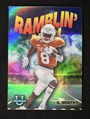 Xavier Worthy #RM-12 Football Cards 2022 Bowman Chrome University Ramblin Man Prices