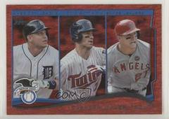 Joe Mauer, Miguel Cabrera, Mike Trout [Red Hot Foil] Baseball Cards 2014 Topps Prices