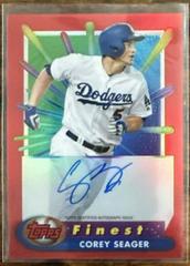 Corey Seager [Red Refractor] #FA-CS Baseball Cards 2017 Topps Finest Autographs Prices