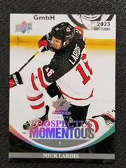 Nick Lardis #PM-49 Hockey Cards 2023 Upper Deck Team Canada Juniors Prospectus Momentous Prices