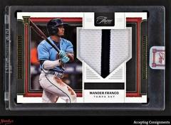 Wander Franco [Gold] #RJ-WF Baseball Cards 2022 Panini Three and Two Rookie Jerseys Prices