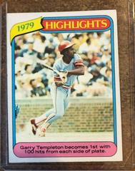 1979 Highlights [Garry Templeton] #5 Baseball Cards 1980 Topps Prices