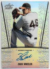 Zack Wheeler [Prismatic Autograph] #ZW1 Baseball Cards 2011 Leaf Metal Draft Prices