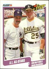 Don Mattingly, Mark McGwire Baseball Cards 1990 Fleer All Stars Prices