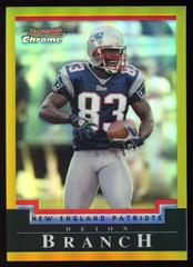 Deion Branch [Gold Refractor] #14 Football Cards 2004 Bowman Chrome Prices