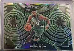Jayson Tatum [Green] #11 Basketball Cards 2022 Panini Obsidian Tunnel Vision Prices