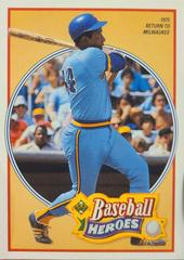 Hank Aaron [1975 Return to Milwaukee] #24 Baseball Cards 1991 Upper Deck Heroes Hank Aaron Prices