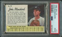 John Blanchard [Hand Cut] #11 Baseball Cards 1962 Jell O Prices
