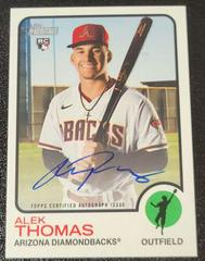 Alek Thomas Baseball Cards 2022 Topps Heritage Real One Autographs Prices