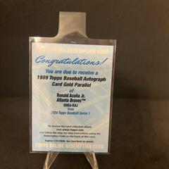 Ronald Acuna Jr. [Gold] #89BA-RAJ Baseball Cards 2024 Topps 1989 Autograph Prices