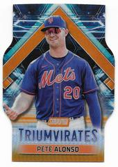 Pete Alonso [Orange] #T-11 Baseball Cards 2023 Stadium Club Triumvirates Prices