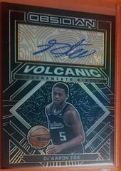 De'Aaron Fox [Orange] Basketball Cards 2021 Panini Obsidian Volcanic Signatures Prices