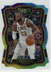 LeBron James [Die Cut Tie Dye Prizm] Basketball Cards 2017 Panini Select Prices