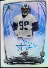 Aaron Donald Football Cards 2014 Bowman Chrome Rookie Refractor Autographs Prices