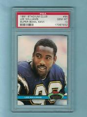 Lee Williams [Super Bowl XXVI] #95 Football Cards 1991 Stadium Club Prices