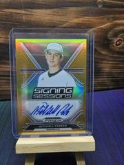 Mitchell Parker [Gold Prizm] #SS-MP Baseball Cards 2021 Panini Prizm Draft Picks Signing Sessions Autographs Prices
