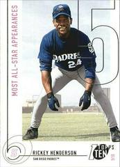 Rickey Henderson #115 Baseball Cards 2002 Topps Ten Prices