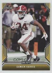 Damien Harris [Gold] #14 Football Cards 2019 Leaf Draft Prices
