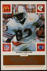Mark Clayton [Orange] #83 Football Cards 1986 McDonald's Dolphins Prices
