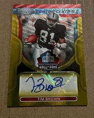 Tim Brown [Gold] #CCS-TB Football Cards 2022 Panini Certified Canton Signatures Prices