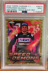 Fernando Alonso [Gold Wave] #SD-FA Racing Cards 2022 Topps Chrome Formula 1 Speed Demons Prices
