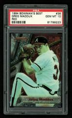 Greg Maddux [Red] Baseball Cards 1994 Bowman's Best Prices