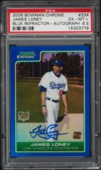 James Loney [Blue Refractor Autograph] #224 Baseball Cards 2006 Bowman Chrome Prices