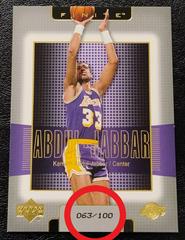 Kareem Abdul-Jabbar #78 Basketball Cards 2003 Upper Deck Finite Prices