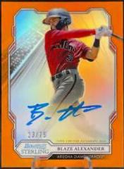 Blaze Alexander [Orange] Baseball Cards 2019 Bowman Sterling Prospect Autographs Prices