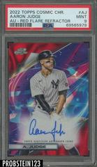 Aaron Judge [Red Flare] #CCA-AJ Baseball Cards 2022 Topps Cosmic Chrome Autographs Prices