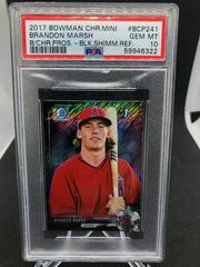 Brandon Marsh [Chrome Prospects Black Shimmer Refractor] #BCP241 Baseball Cards 2017 Bowman Chrome Mini Prices