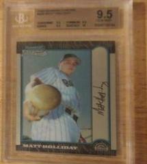Matt Holliday Baseball Cards 1999 Bowman Chrome Gold Prices