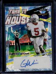 Garrett Wilson [Crystal Platinum Blue] Football Cards 2022 Leaf Valiant Autographs Take it to the House Prices