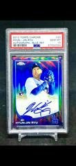 Hyun Jin Ryu [Autograph Blue Refractor] #25 Baseball Cards 2013 Topps Chrome Prices