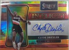 Clyde Drexler [Tie Dye Prizm] #IF-CDX Basketball Cards 2021 Panini Select In Flight Signatures Prices