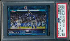 Odell Beckham Jr. [One Hand Catch Blue Refractor] #18 Football Cards 2015 Topps Chrome Mini Prices