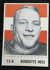 Burdette Hess #12A Football Cards 1956 Shredded Wheat Prices