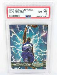 Karl Malone #97 Basketball Cards 1997 Metal Universe Prices