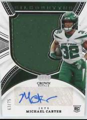 Michael Carter Football Cards 2021 Panini Chronicles Crown Royale Silhouette Autographs Prices
