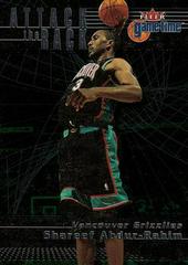 Shareef Abdur-Rahim #4AR Basketball Cards 2000 Fleer Game Time Attack the Rack Prices